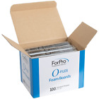 Forpro O-Files Foam Board, Double-Sided Manicure Nail File, 100/180 Grit, Indivi