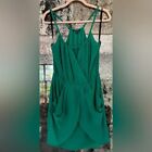 Bebe Flowy Green Dress, Size M