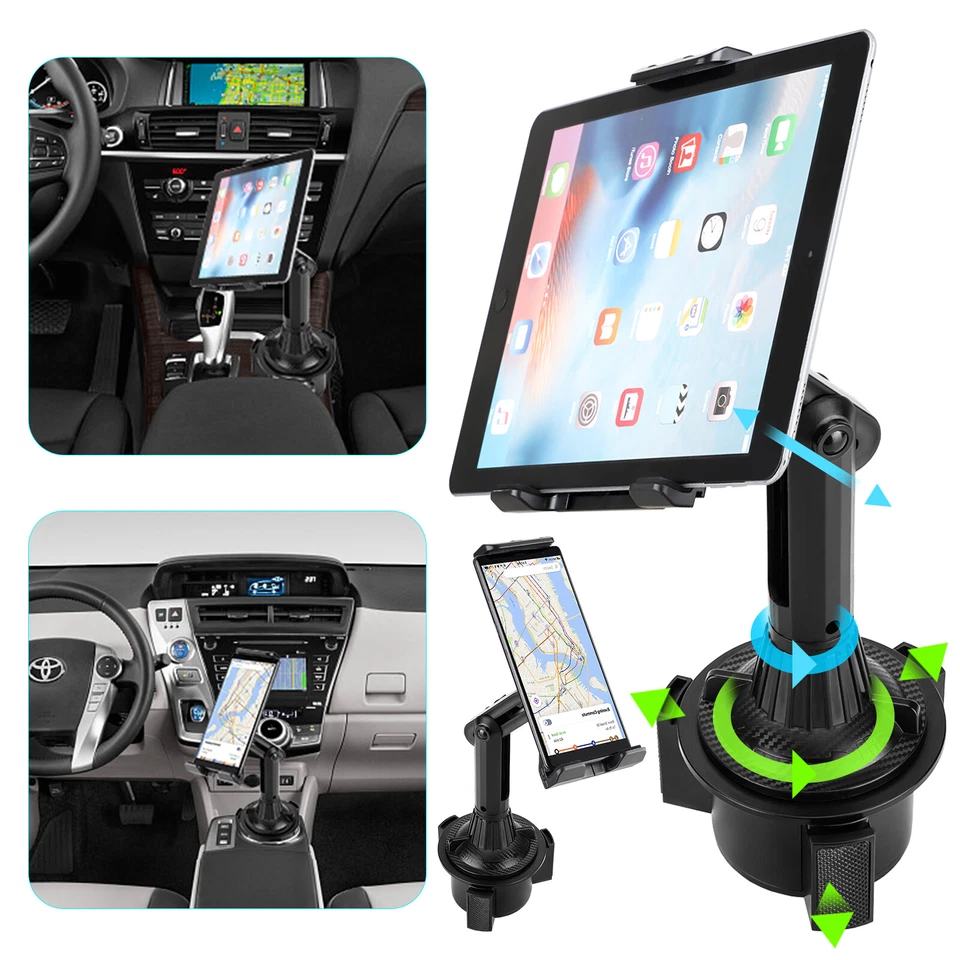 Universal Smart Phone Tablet Car Mount Holder Cup Stand Extendable Neck Cradle - Image 1 of 4