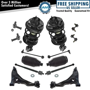 10 Piece Steering & Suspension Kit Control Arms Loaded Struts Sway Bar End Links - Picture 1 of 12