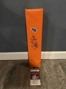 JASON MCCOURTY SIGNED TENNESSEE TITANS TOUCHDOWN PYLON JSA COA AUTOGRAPHED - Picture 1 of 3