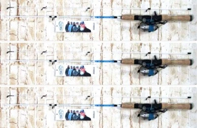 (3) Zebco Fin Commander Spincast 5' Fishing Rod And Reel Panfish Combo Brand New - Image 1 of 4