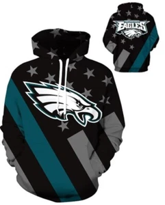 Philadelphia Eagles Large to 3X-Large Unisex Hoodie (Run Small Men's Size Up) - Picture 1 of 4