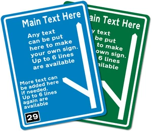 Personalisiertes Aluminium Metall Straßenkreuzung Stil Schild - zwei Größen & Designs - Bild 1 von 6