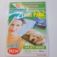 Pack d'essai de papier photo haute qualité Fujifilm jet d'encre 10 x 15 cm 235 g/m2 boîte débranchée