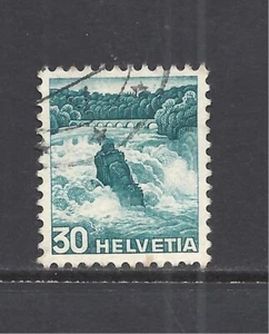SWITZERLAND SCOTT 320 USED VF - 1948 30c GREENISH BLUE ISSUE - Picture 1 of 2