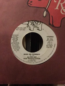 Alvin Lee Ten Years Later - Ride On Cowboy Mono/Stereo Promo 45 RPM VG+ - Picture 1 of 2