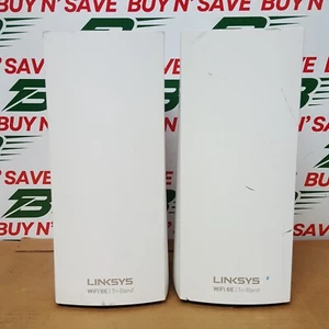 Lot of 2- Linksys MX8500 Max 6E Tri Band WI-FI Routers - NoPwrCrds -PwrsOn- USED - Picture 1 of 11