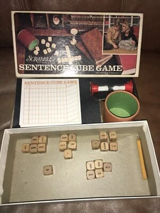 Game - Scrabble Sentence Cube Game - Vintage 1971 Selchow & Righter Complete - Picture 1 of 17