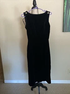 Vintage 50er Jahre schwarz Samt Abend Cocktailkleid von Maggi Stover Büste 32" - Bild 1 von 4