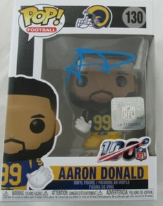 Aaron Donald Los Angeles Rams Funko Pop Signed Autographed JSA Blue - Picture 1 of 6