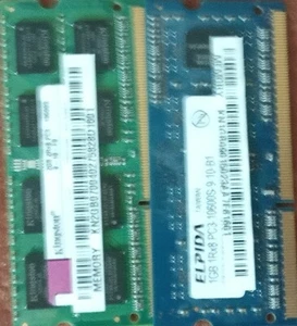 Mémoires SODIMM Kington 2GB PC3 10600S et ELPIDA 1GB PC3 10600S - Photo 1/1
