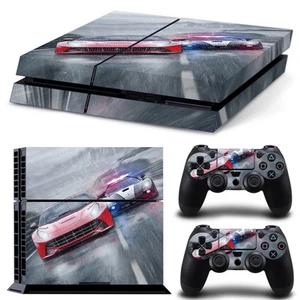 Sony PS4 PLAYSTATION 4 Skin Design Sticker Screen Protector Set - Racing Motif - Picture 1 of 1