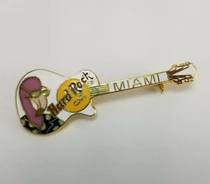 Pin de coleccionista Hard Rock Café Miami Les Paul guitarra blanca flamenco 2LC #5775 - Imagen 1 de 6