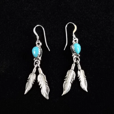 Indianerschmuck Türkis Ohrringe Westernschmuck Navajo Artist Annie Spencer USA - Bild 1 von 3