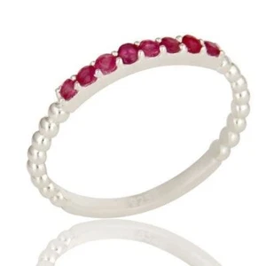 Natural Ruby Gemstone 925 Sterling Silver Ring Engagement Jewelry - Picture 1 of 3