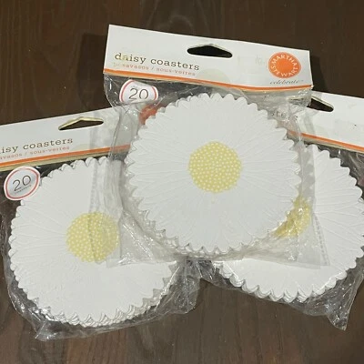 (60)玛莎·斯图尔特庆祝雏菊花杯垫新派对淋浴新娘宝宝 — 第 1/4 张图片