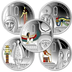 Niue $2 2013 Mitologie del mondo 'La storia di Osiride' argento fino 4 oz. Set - Foto 1 di 10