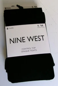 Two pair of Nine West control Opaque tights Size Large/Extra Large - Picture 1 of 2