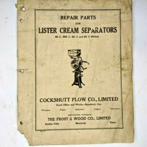Catálogo de piezas de reparación separadores de crema Cockshutt Lister BB BBRB RS SS 11 Frost 2G - Imagen 1 de 3