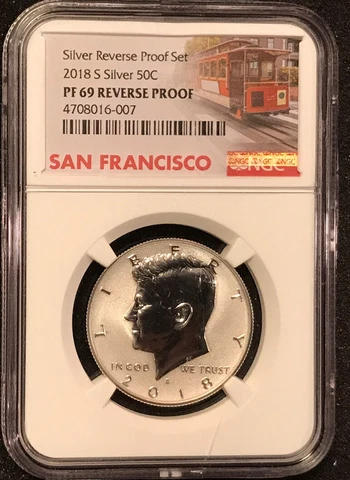 2018-S Silver Kennedy Half Dollar Reverse Proof Graded NGC PF69 Cover