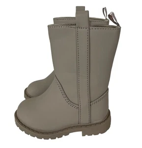 Botas Altas Pull On Niños Pequeños Niñas Talla 12.5 Taupe Imitación Cuero Sintético - Imagen 1 de 9