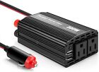 300W Car Power Inverter DC 12V to AC 110V Converter Outlet and 2 USB Charger 