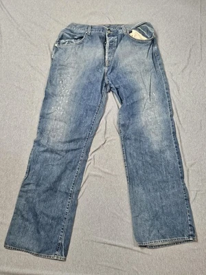 Jeans deportivos vintage Nike cinta azul para hombre 36 azul denim hechos en EE. UU. holgados años 90 Foto 1 de 4