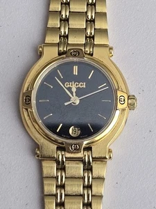 RELOJ GUCCI 9200 L HOMBRE ORO FECHA VINTAGE HECHO EN SUIZA - Imagen 1 de 11