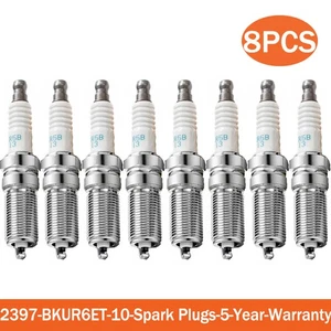 8x 2397/BKUR6ET-10 Spark Plugs For Audi A2 1.4 A3 1.6 1.8 A4 1.6 1.8 2.6 - Picture 1 of 4