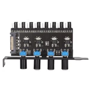Pc Fan Hub Pc 8 Channel Fan Hub 4 Knob Cooling Fan Speed Controller For Cp AM - Afbeelding 1 van 22