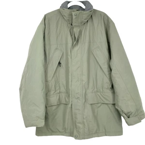 LL Bean Herren Gr. Large Mantel grün Parka Jacke Fleece gefüttert Kapuze Winter lang - Bild 1 von 11