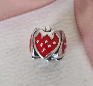 Genuine Pandora Silver Sweet Strawberry Charm - Picture 1 of 8