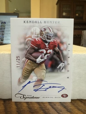 2012 Panini Prime Signatures Kendall Hunter #246 Auto /25 Rookie 49ers $ - Image 1 of 2