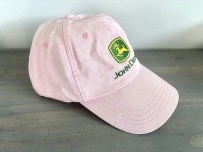 Gorra/sombrero John Deere rosa claro con correa de hebilla ajustable Foto 1 de 4