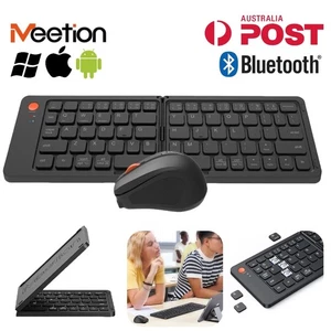 MEETION Wireless Folding Keyboard Mouse Mini Portable Foldable Bluetooth Office - Zdjęcie 1 z 16