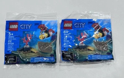 Lot of (2) LEGO City Ocean Diver 22-Piece Building Toy #30370 ~ Sealed - Image 1 of 4