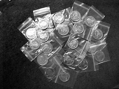 20 - 2000 S PROOF VIRGINIA STATE  QUARTERS FROM PROOF SETS - CLAD LOT - Image 1 of 4