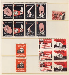 Rauchbär Waldbrände verhindern Plakat Briefmarken 1941 1946 1953 1956 - #8023 - Bild 1 von 2