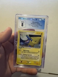 Pokemon Card - Manectric EX Crystal Guardians 8/100 Reverse Holo Stamped CGC 8 - Picture 1 of 2