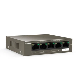 Tenda TEF1105P-4-63W 4-Port 100Mbps PoE CCTV Switch 250m Extended Transmission - Picture 1 of 9