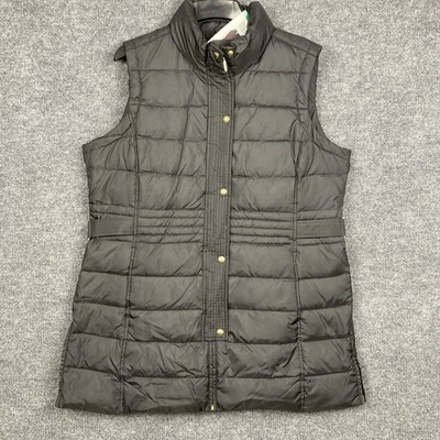 Weatherproof Womens XL Black Quilted Full Zip Button Long Puffer Vest NWT - Image 1 of 4