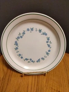 3 Vtg CORELLE PLATES 8.5" Blue and Yellow Flowers Forget Me Not REPLACEMENT EUC  - Picture 1 of 4