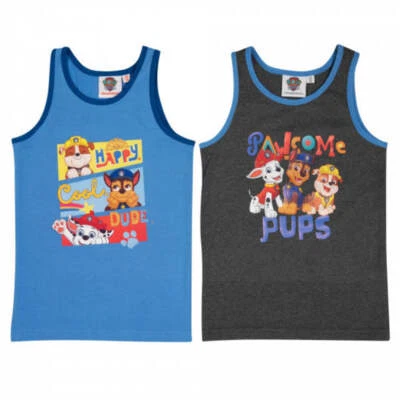 STELLA MEA 2er Pack Paw Patrol Kinder Unterhemd Tanktop Unterwäsche Jungen Wäsche Trikot