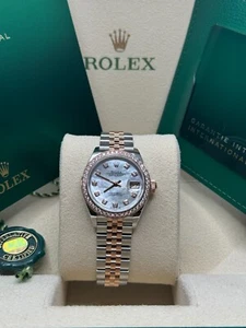 Rolex Lady-Datejust NEW 2023 Mother of Pearl Diamond Dial Diamond Bezel Two Tone - Picture 1 of 8