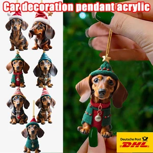Weihnachten Dackel Weihnachtsbaum Anhänger Home Festliche Dekoration DE - Bild 1 von 22