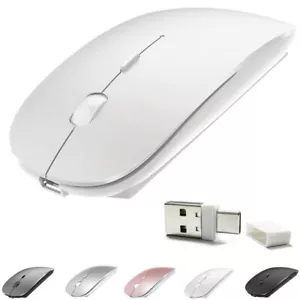 Rechargeable 4 Modes Bluetooth Mouse/Bluetooth 3.0/5.2+USB-2.4G/Type-C Bluetooth - Picture 1 of 7