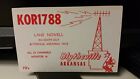 CB radio QSL postcard KOR-1788 Lane Nowell 1970s Blytheville Arkansas