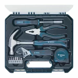 Kits de herramientas manuales Bosch azul 12 piezas herramientas mecánica métrica estándar kit compacto GEC - Imagen 1 de 8