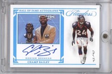 CHAMP BAILEY 2022 PANINI FLAWLESS #HOF-CB HALL OF FAME AUTO PLATINUM 1/1 HOF
